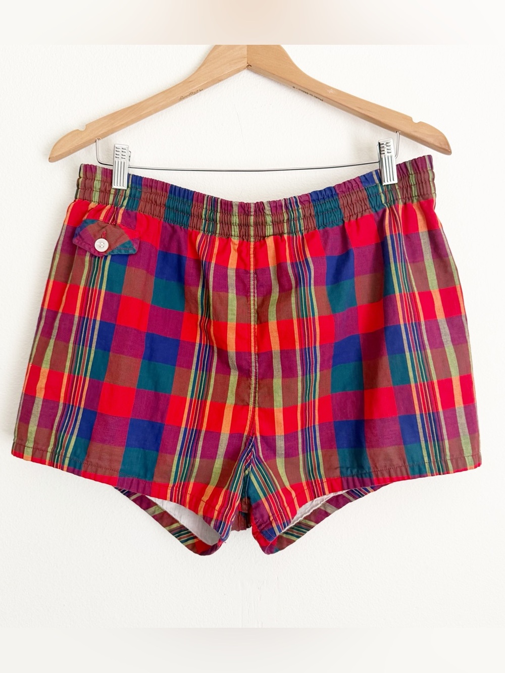 Vintage 1950s Plaid Swim Trunk Shorts McGregor Sportswear Americana Size 38